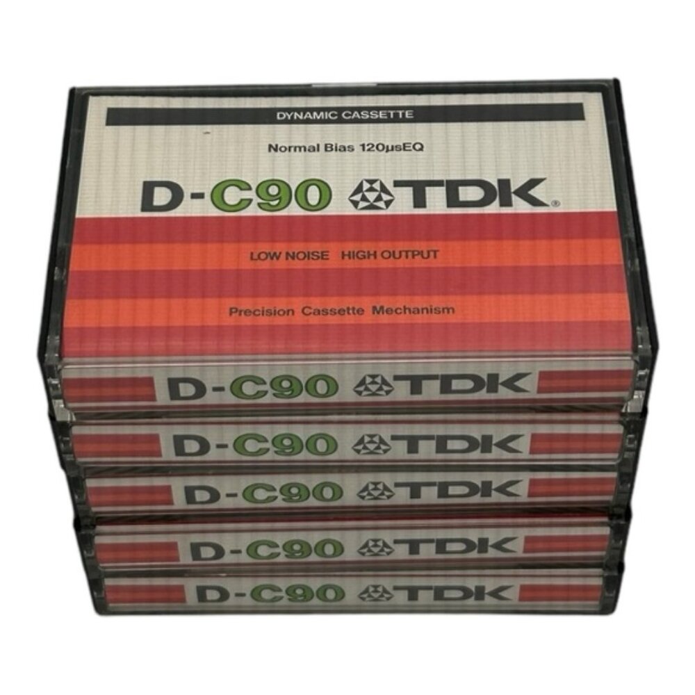 Vintage TDK D-C90 Cassette Tapes 1979 Lot Of 5
